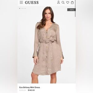 GUESS Eco Britney Mini Dress - Brown